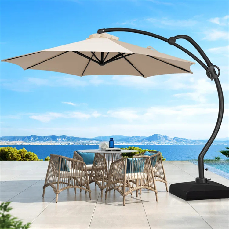 10ft Patio S tvar Závěsný přesazený konzolový deštník