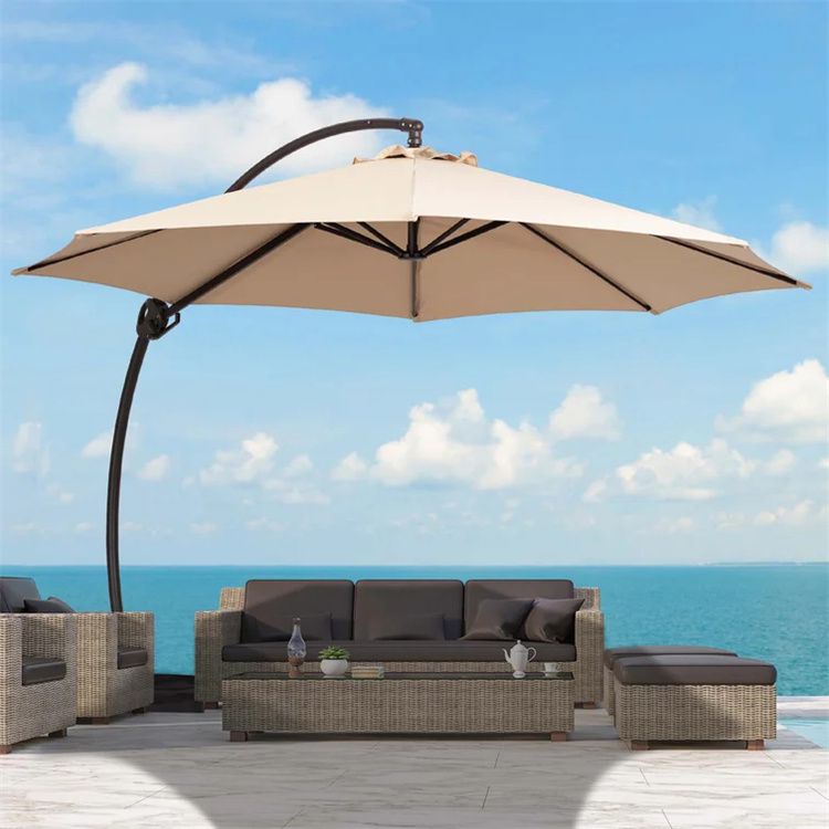 11FT Curvy Cantilever Patio Ofsetový závěsný deštník