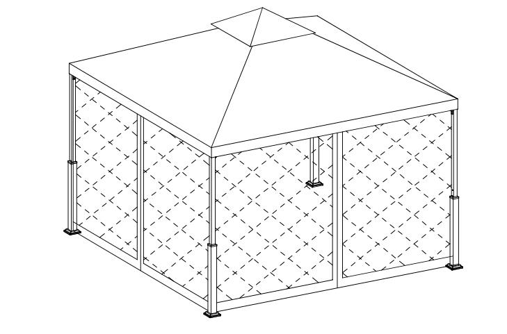 Průvodce instalací zahradního altánku na terasu 10X10Ft