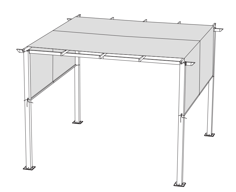 10'x10 'plochý top Pergola Product Guides