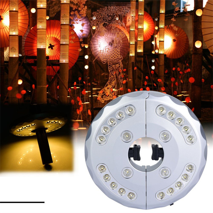Energeticky úsporná terasová lampa s deštníkem