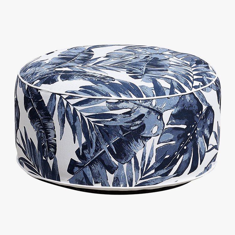 Nafukovací stolička Ottoman Blue Leaf
